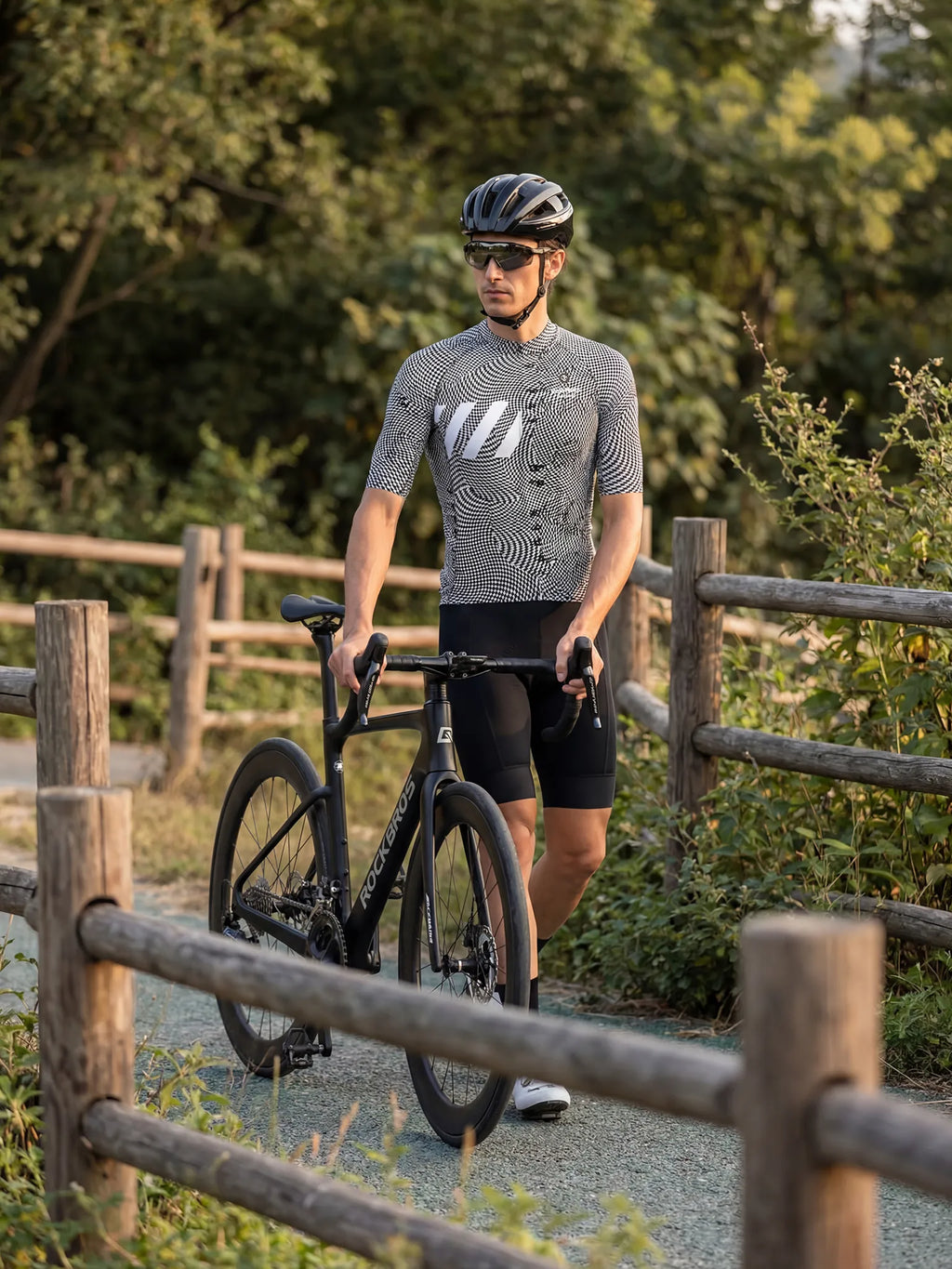 Herren-Radtrikot – Optisches Karomuster