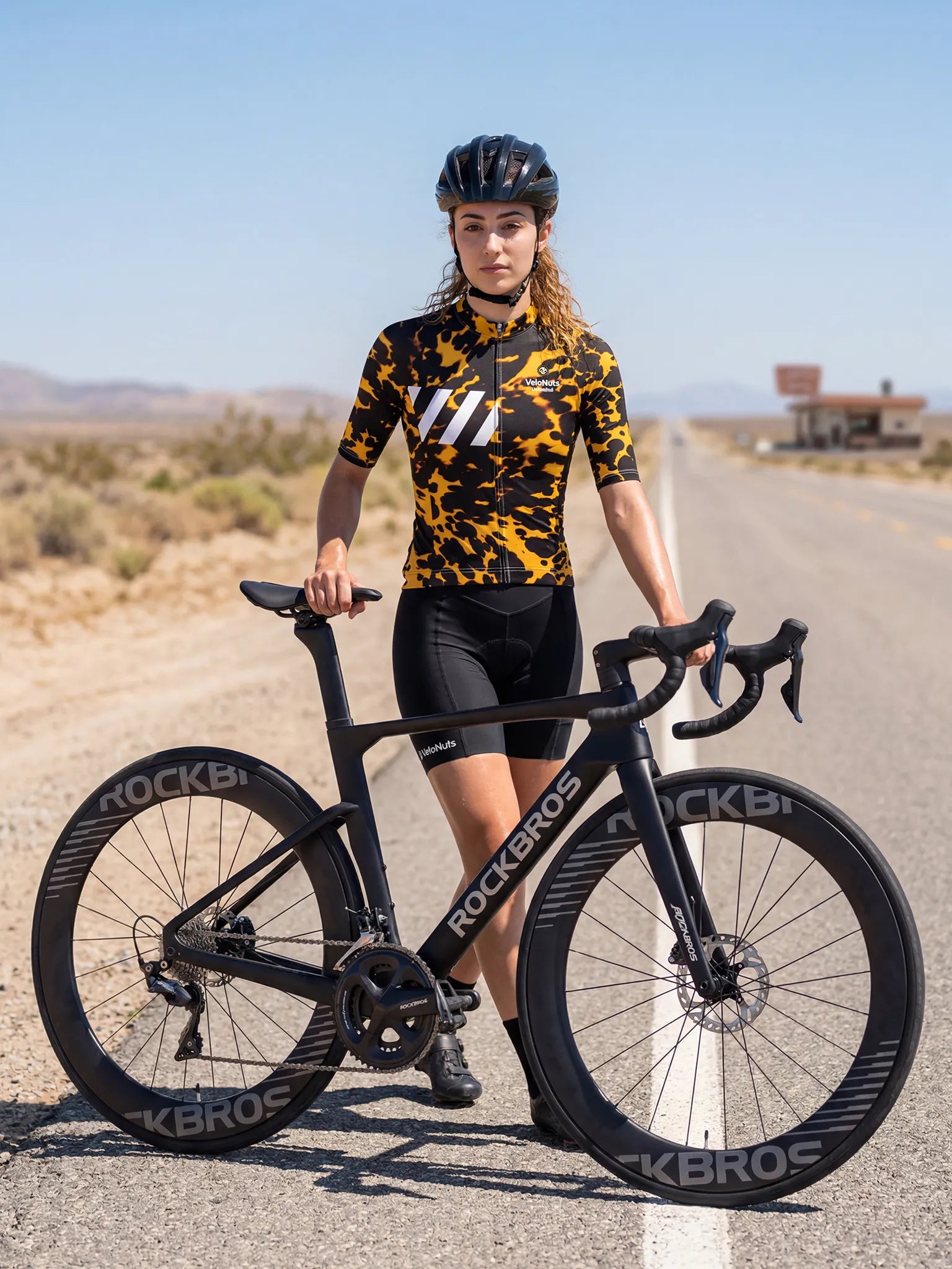 Damen-Radtrikot – Bernsteinfarbene Schildkröte