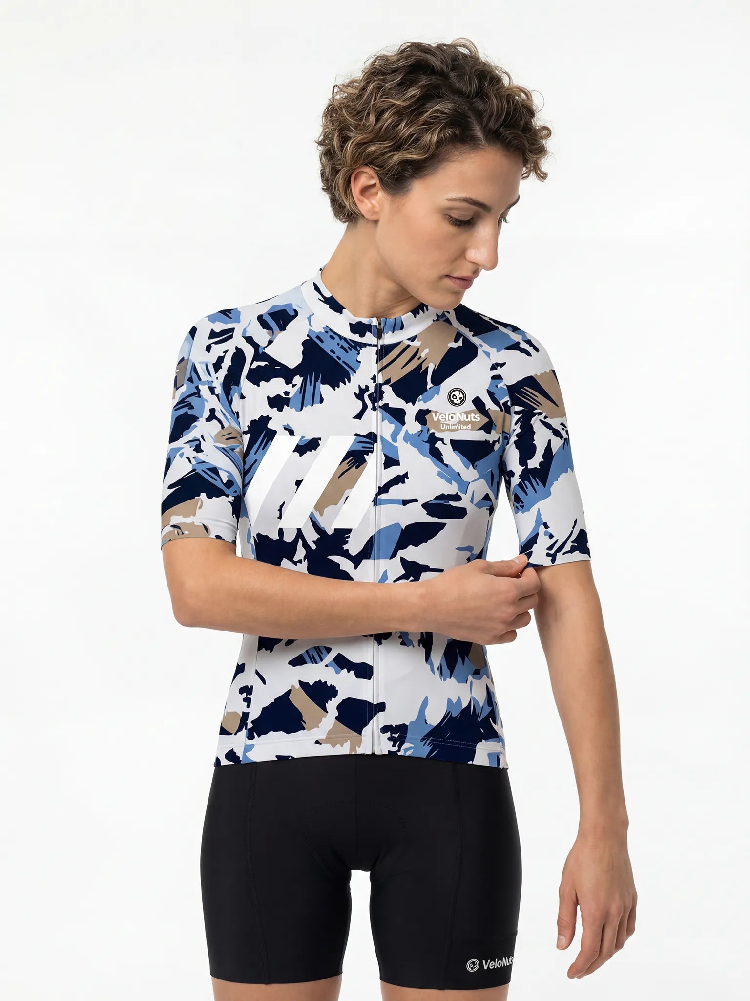 Women's Cycling Jersey-Brush Leaf Camo