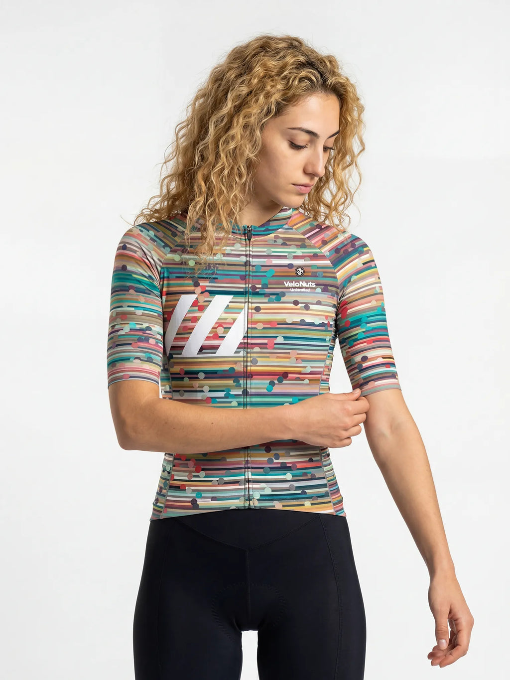 Women's Cycling Jersey-Confetti Stripe
