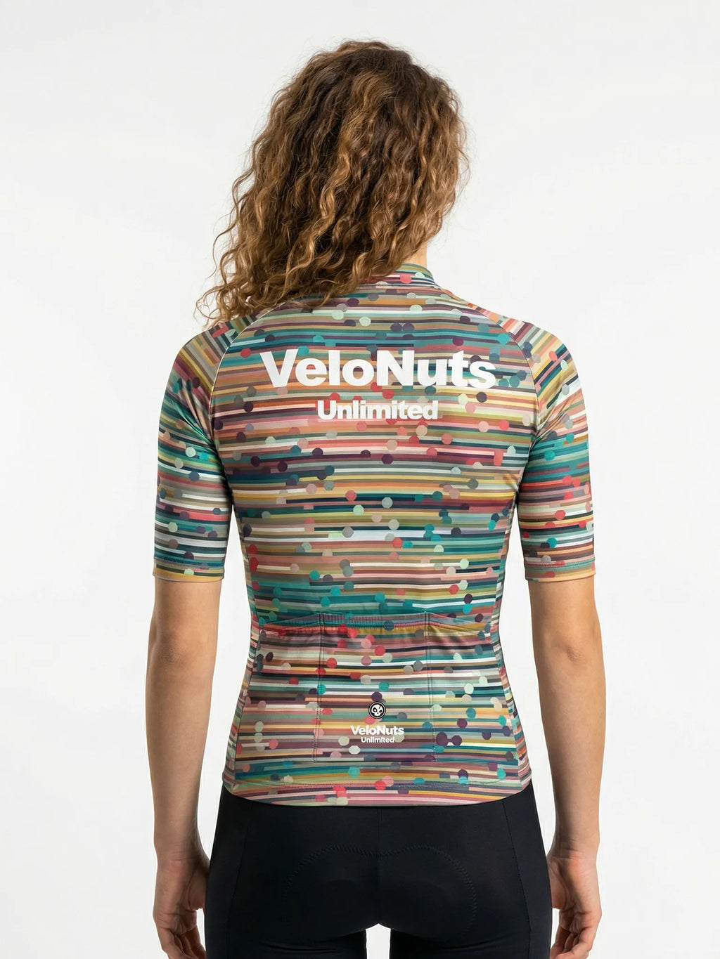 Women's Cycling Jersey-Confetti Stripe
