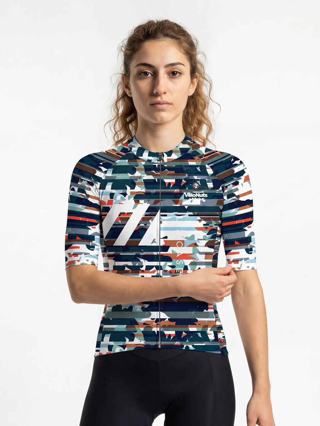 Damen-Radtrikot Fragment Camo