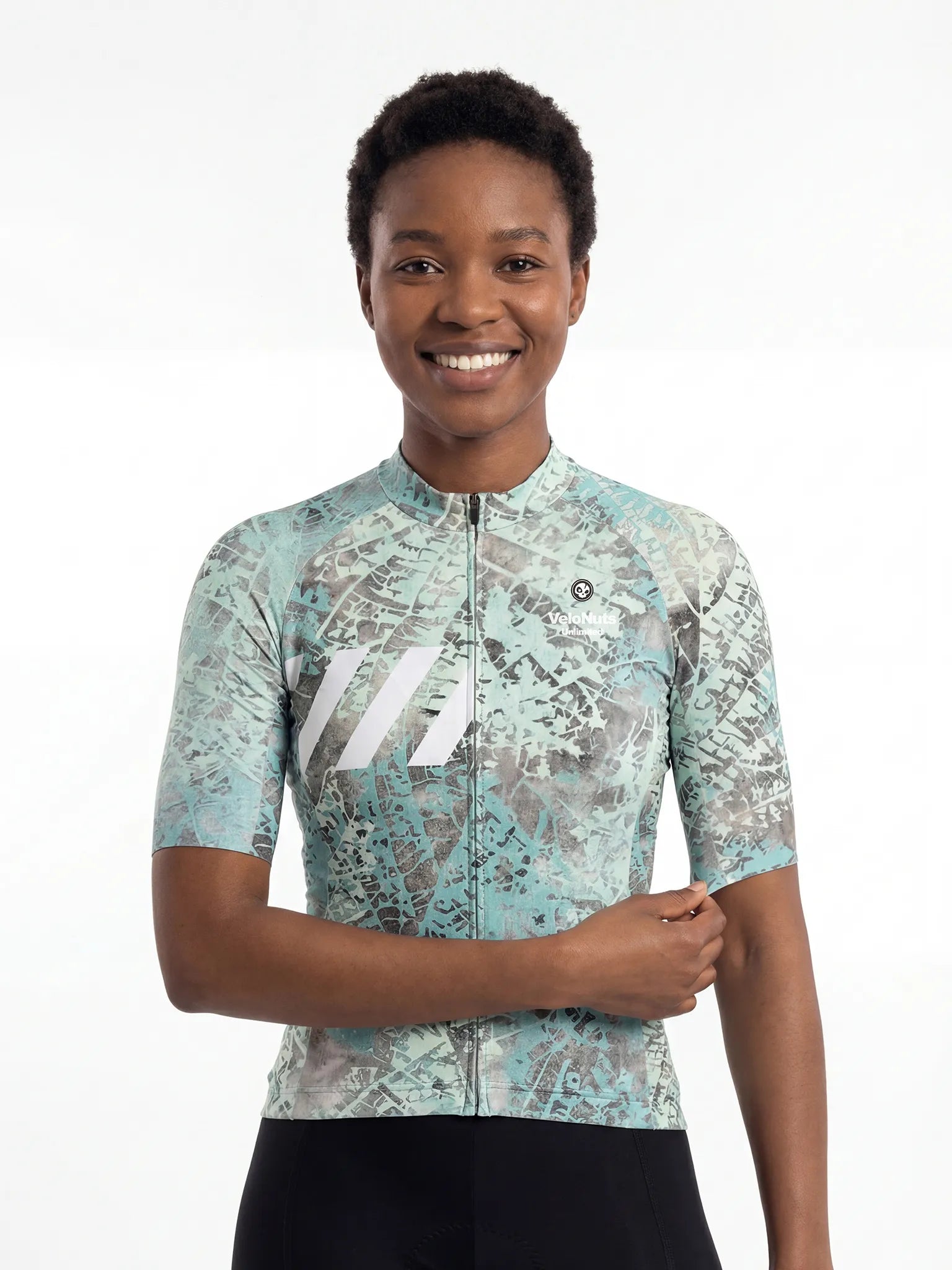 Damen-Radtrikot – Frost-Kratzer-Tarnmuster