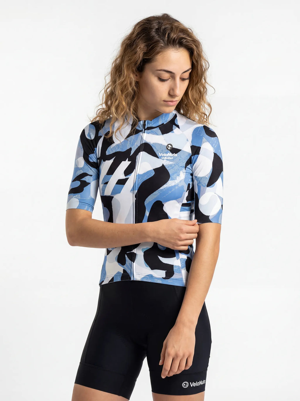 Women's Cycling Jersey-Ink Blob Camo