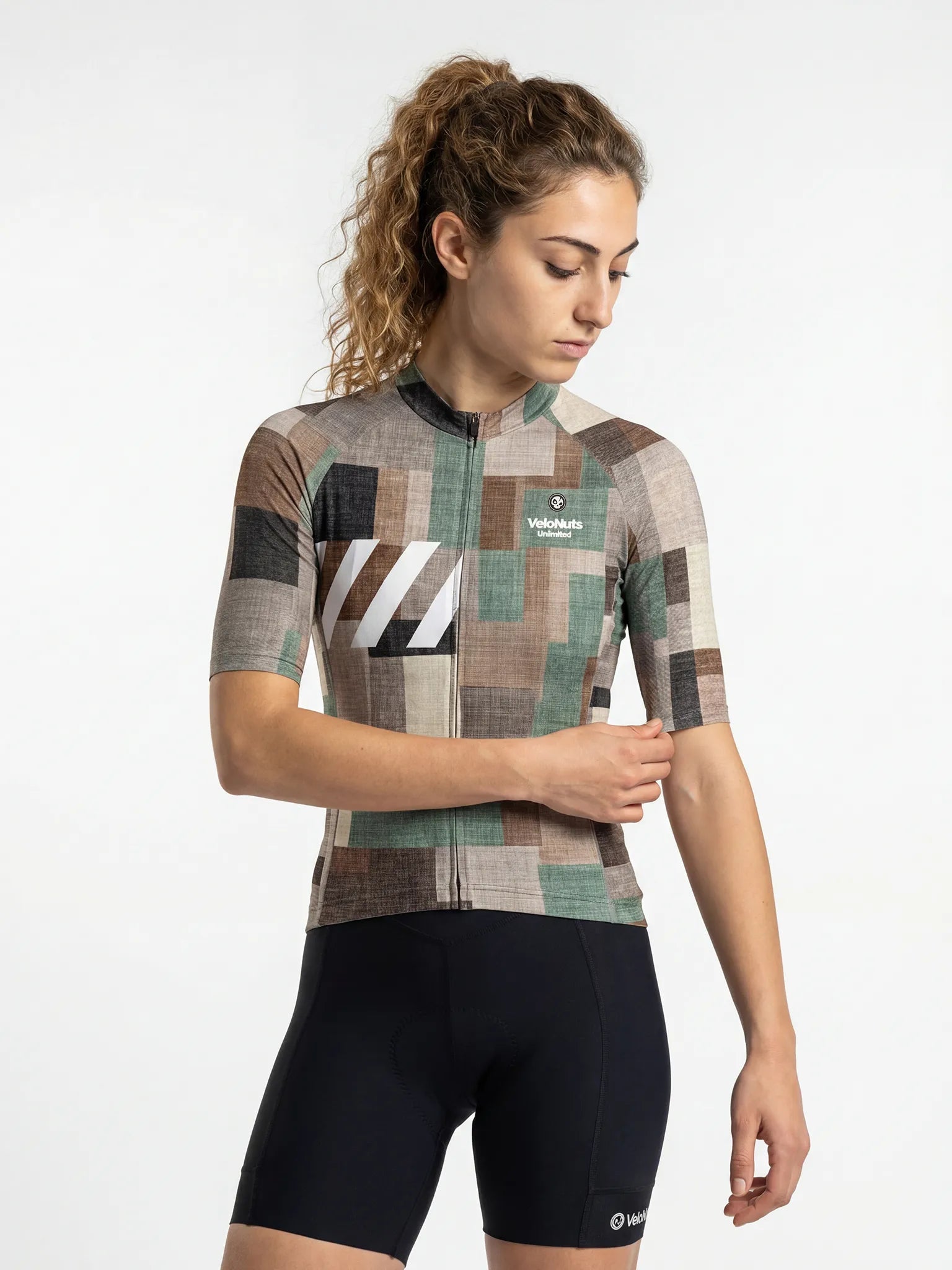 Women's Cycling Jersey-Linen Patchwork