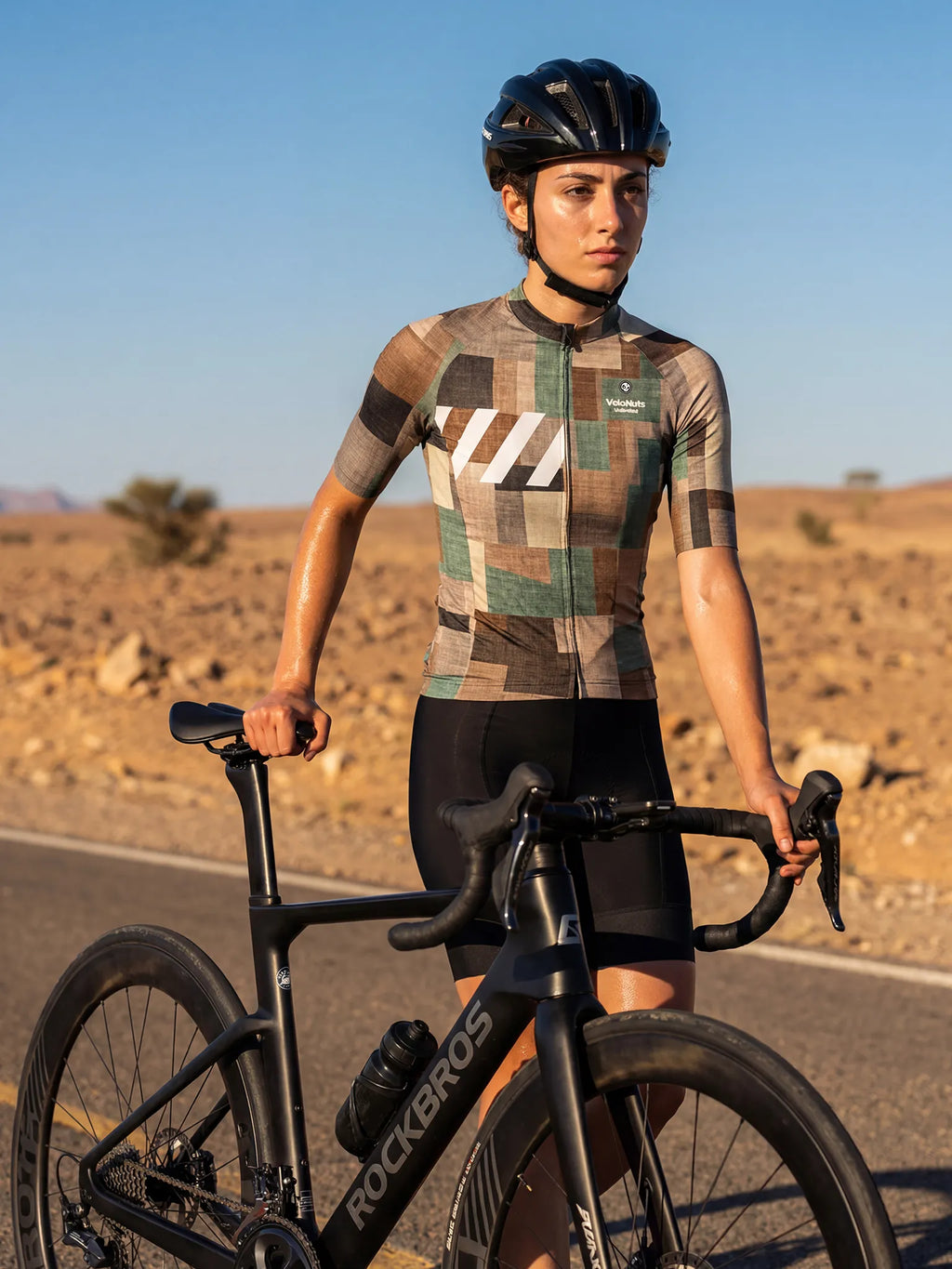 Women's Cycling Jersey-Linen Patchwork