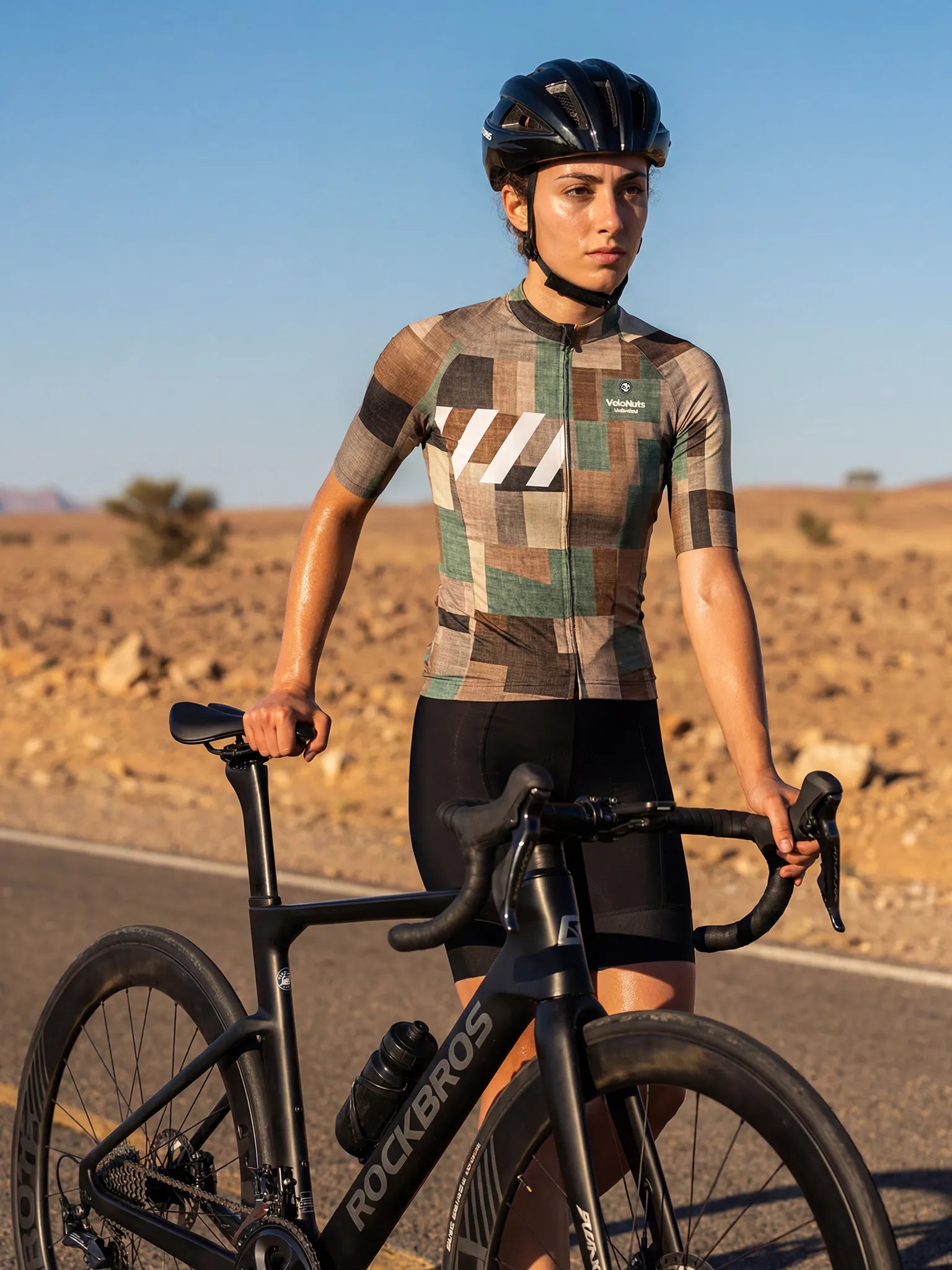 Women's Cycling Jersey-Linen Patchwork
