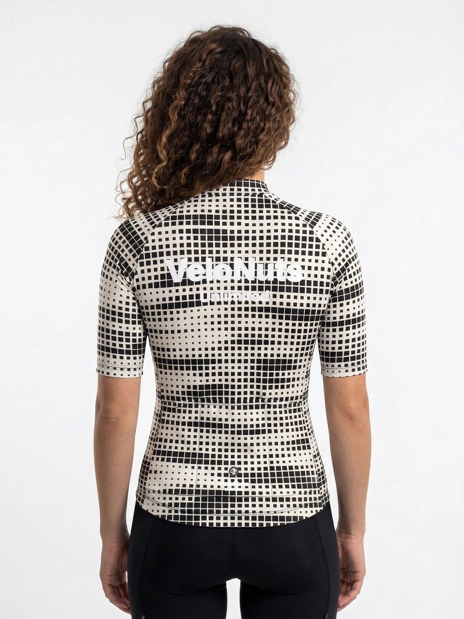 Radtrikot für Damen – Mono Pixel Grid