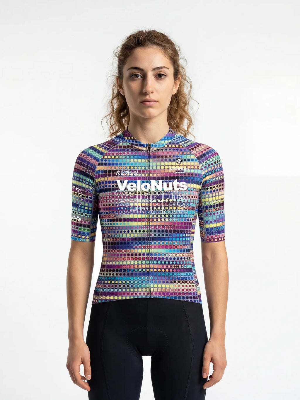 Women's Cycling Jersey-Neon Dotwave