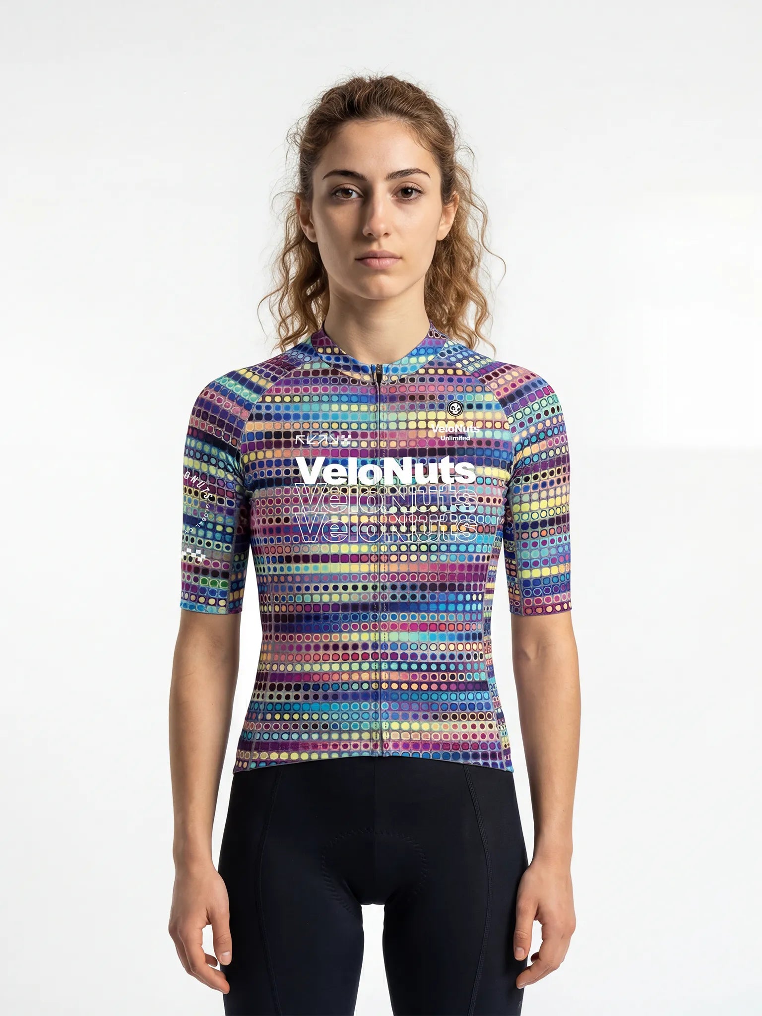 Women's Cycling Jersey-Neon Dotwave