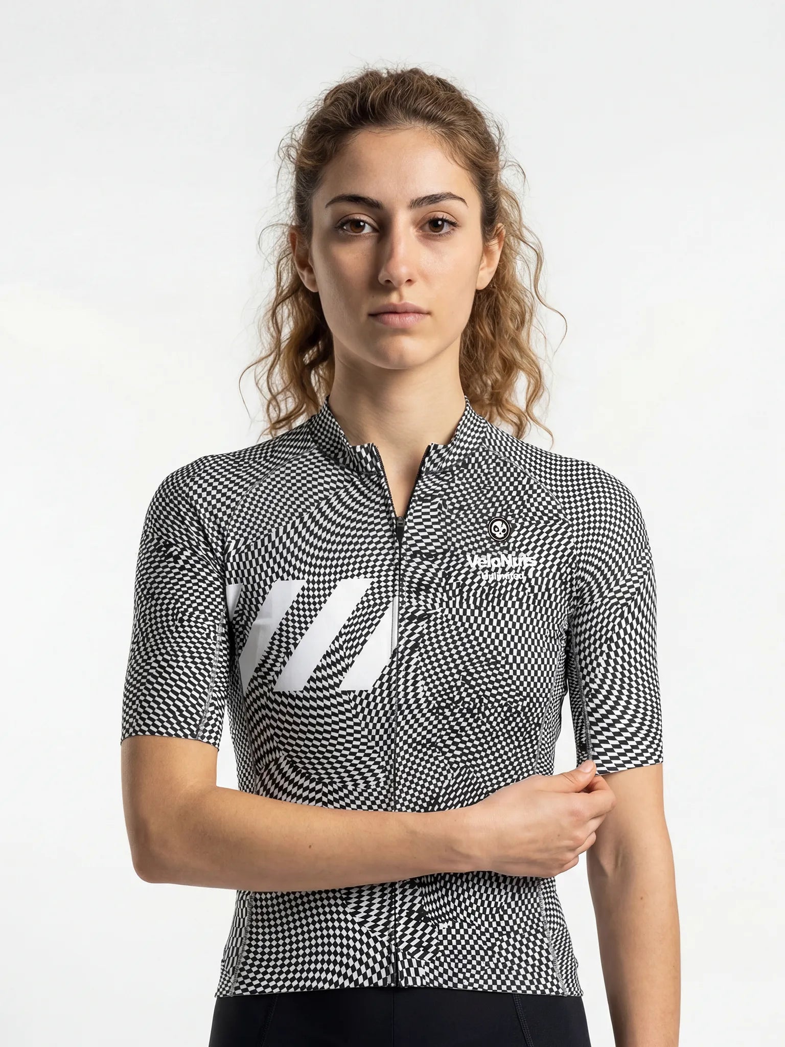 Women's Cycling Jersey-Optical Warp Check