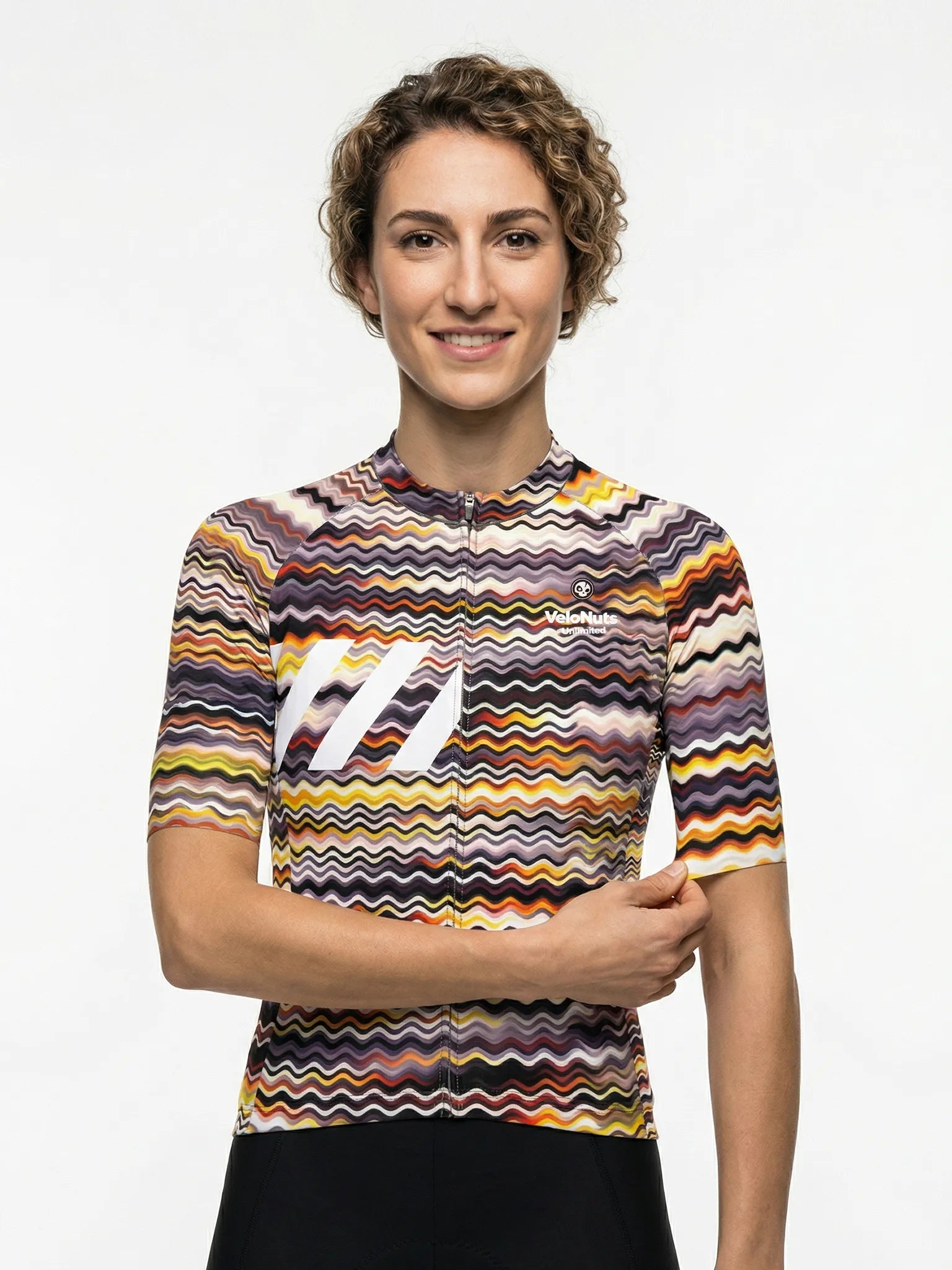 Women's Cycling Jersey-Psychedelic Wave