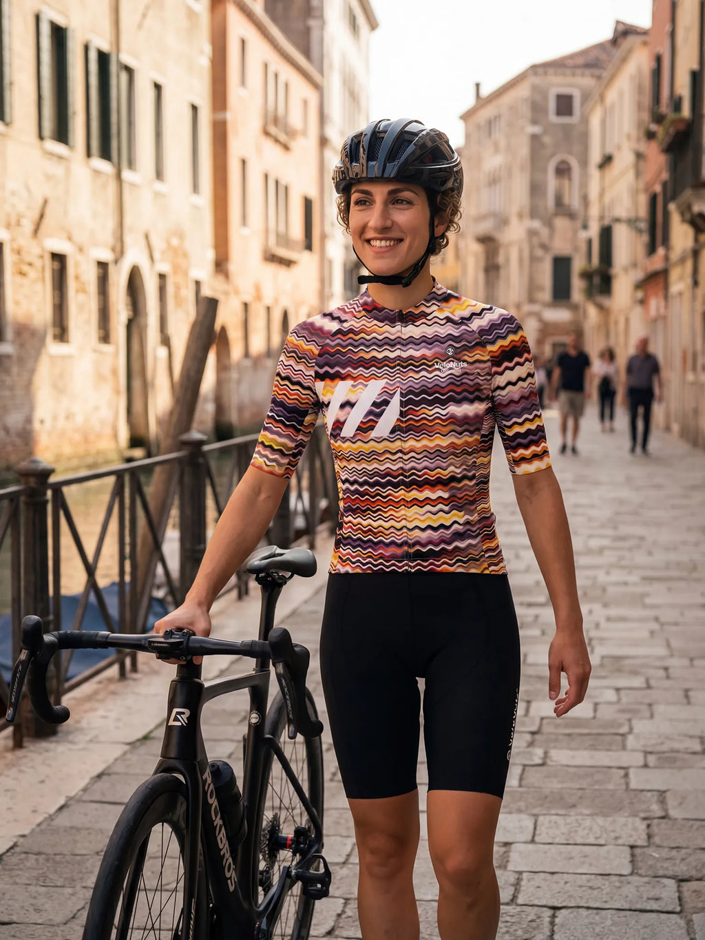 Women's Cycling Jersey-Psychedelic Wave