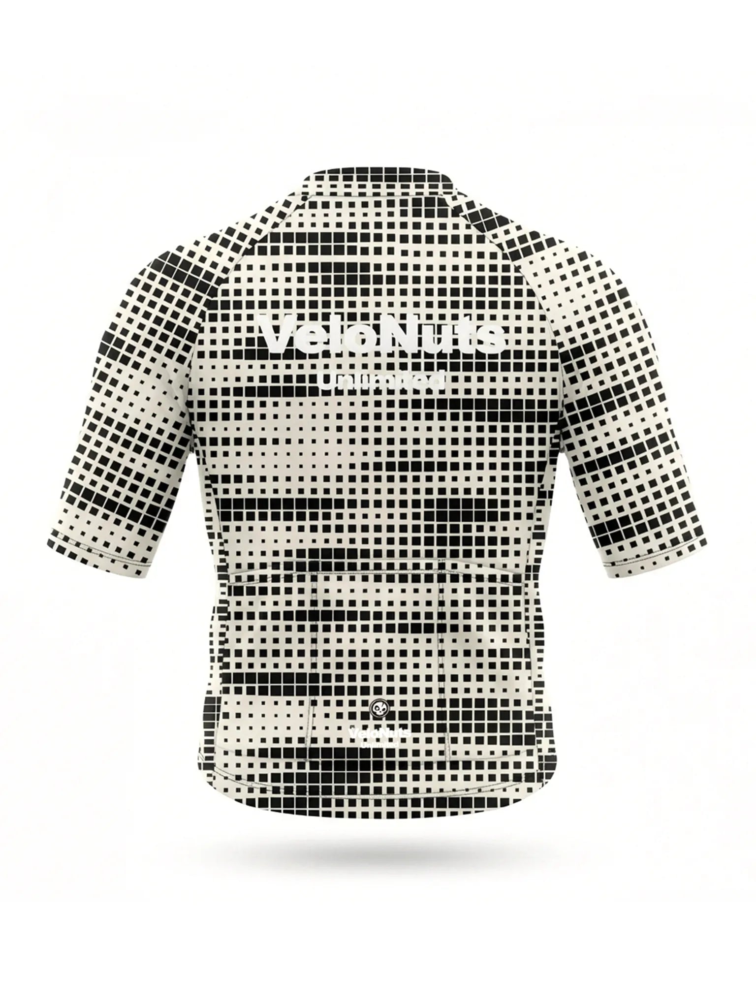 Men's Cycling Jersey-Mono Pixel Grid