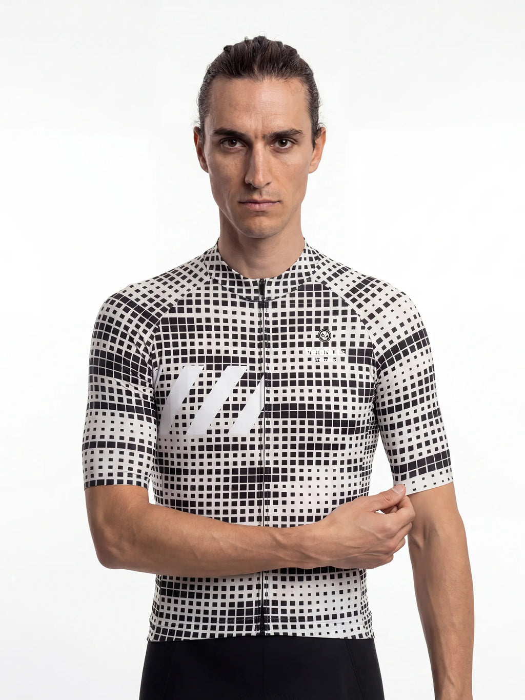 Herren-Radtrikot – Mono Pixelraster