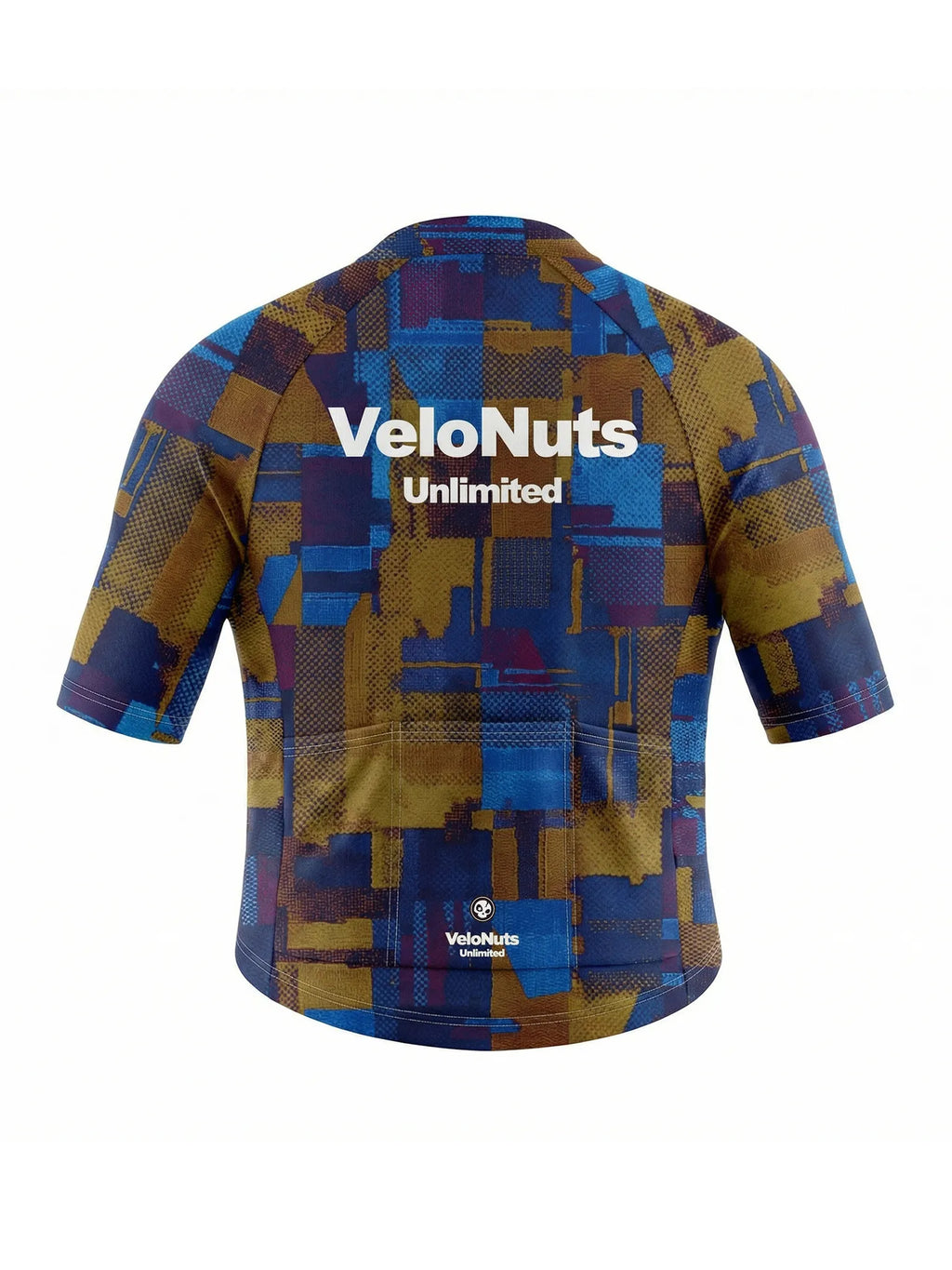 Damen-Radtrikot – Kobalt-Rostblöcke