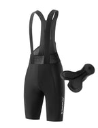 Velonuts Men's Cycling Bib Shorts with Breathable Mesh, Seamless Bonded Panels, Elastic Interface® Chamois, and Non-Slip Leg Grippers
#Color_Black