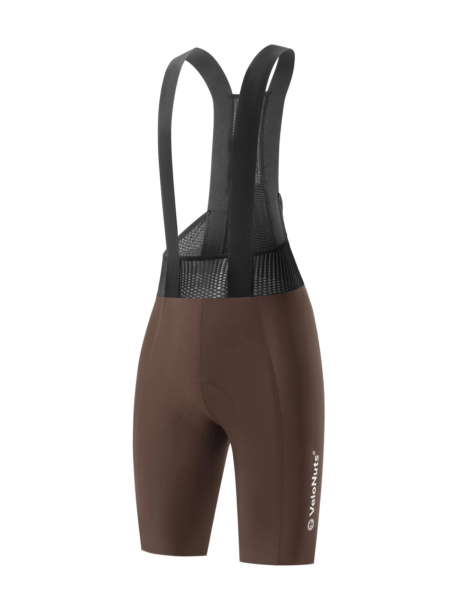 Velonuts Men's Cycling Bib Shorts with Breathable Mesh, Seamless Bonded Panels, Elastic Interface® Chamois, and Non-Slip Leg Grippers
#Color_Brown