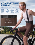 Velonuts Men's Cycling Bib Shorts with Breathable Mesh, Seamless Bonded Panels, Elastic Interface® Chamois, and Non-Slip Leg Grippers
