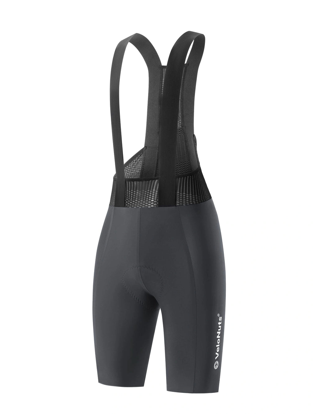Velonuts Men's Cycling Bib Shorts with Breathable Mesh, Seamless Bonded Panels, Elastic Interface® Chamois, and Non-Slip Leg Grippers
#Color_Gray