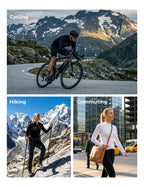 Velonuts Men's Lightweight Windproof Cycling Jacket with a Short High-Waisted Fit, Stretch Cuffs, and Two-Way Zipper.
