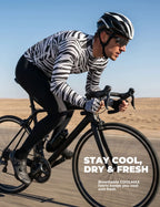 VeloNuts Men’s black and white cycling jersey with a zebra-inspired print, breathable side panels, silicone hem gripper, and three rear pockets.