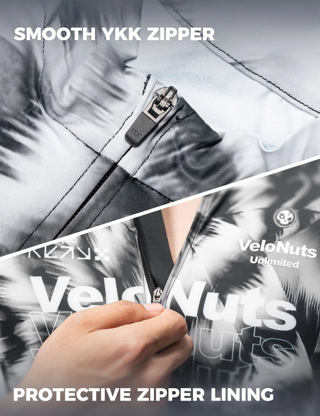 VeloNuts Men’s Short Sleeve Cycling Jersey with a Feather-Inspired Print, Breathable Mesh Panels and Three Rear Pockets