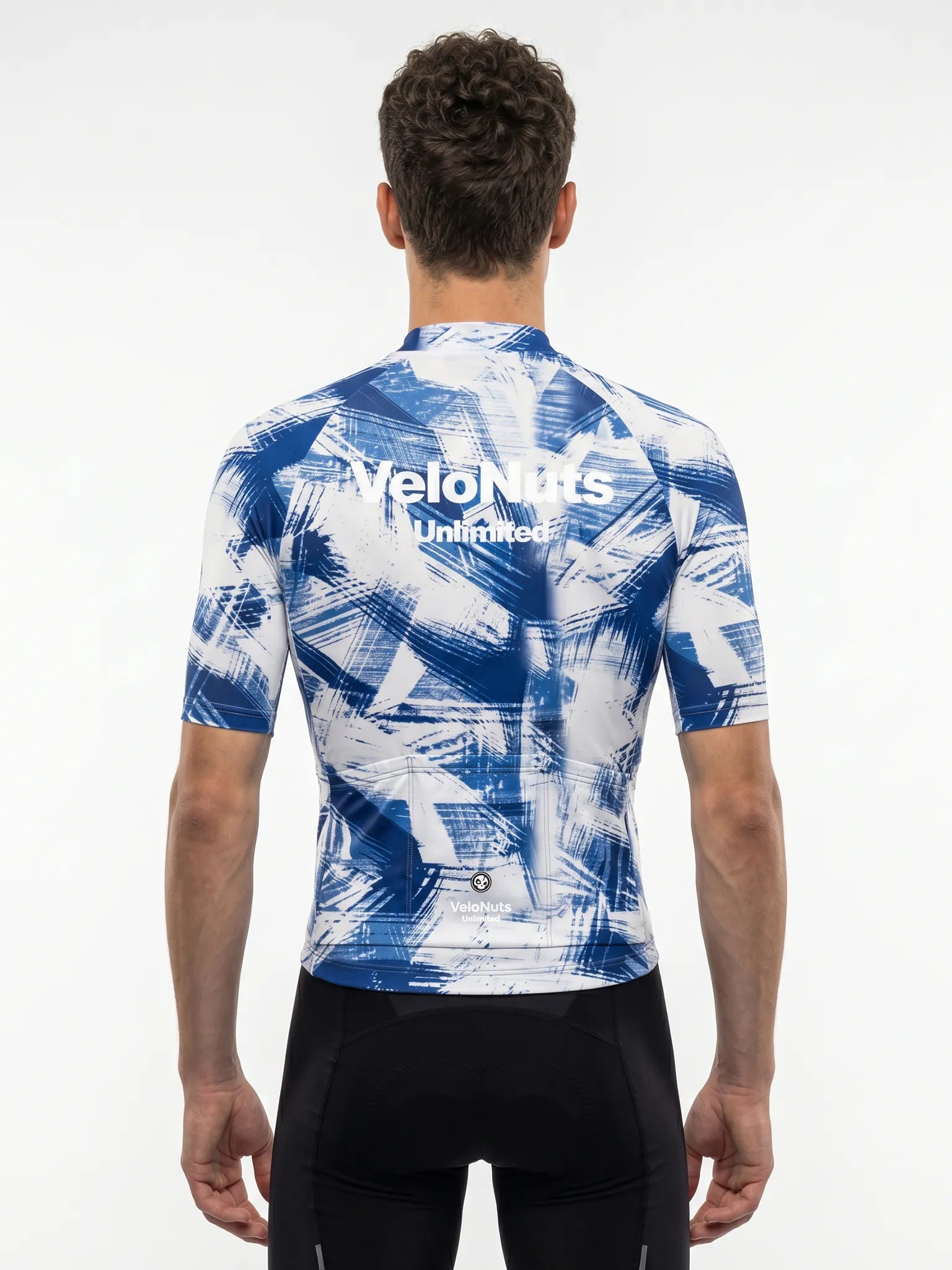 Men's Cycling Jersey-Cobalt Strokes