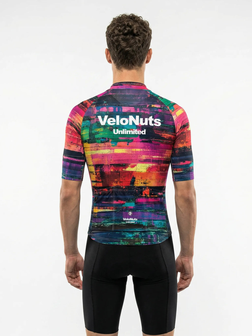Men's Cycling Jersey-Neon Glitch