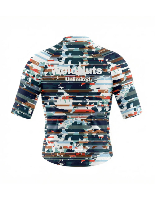 Herren-Radtrikot-Fragment Camo