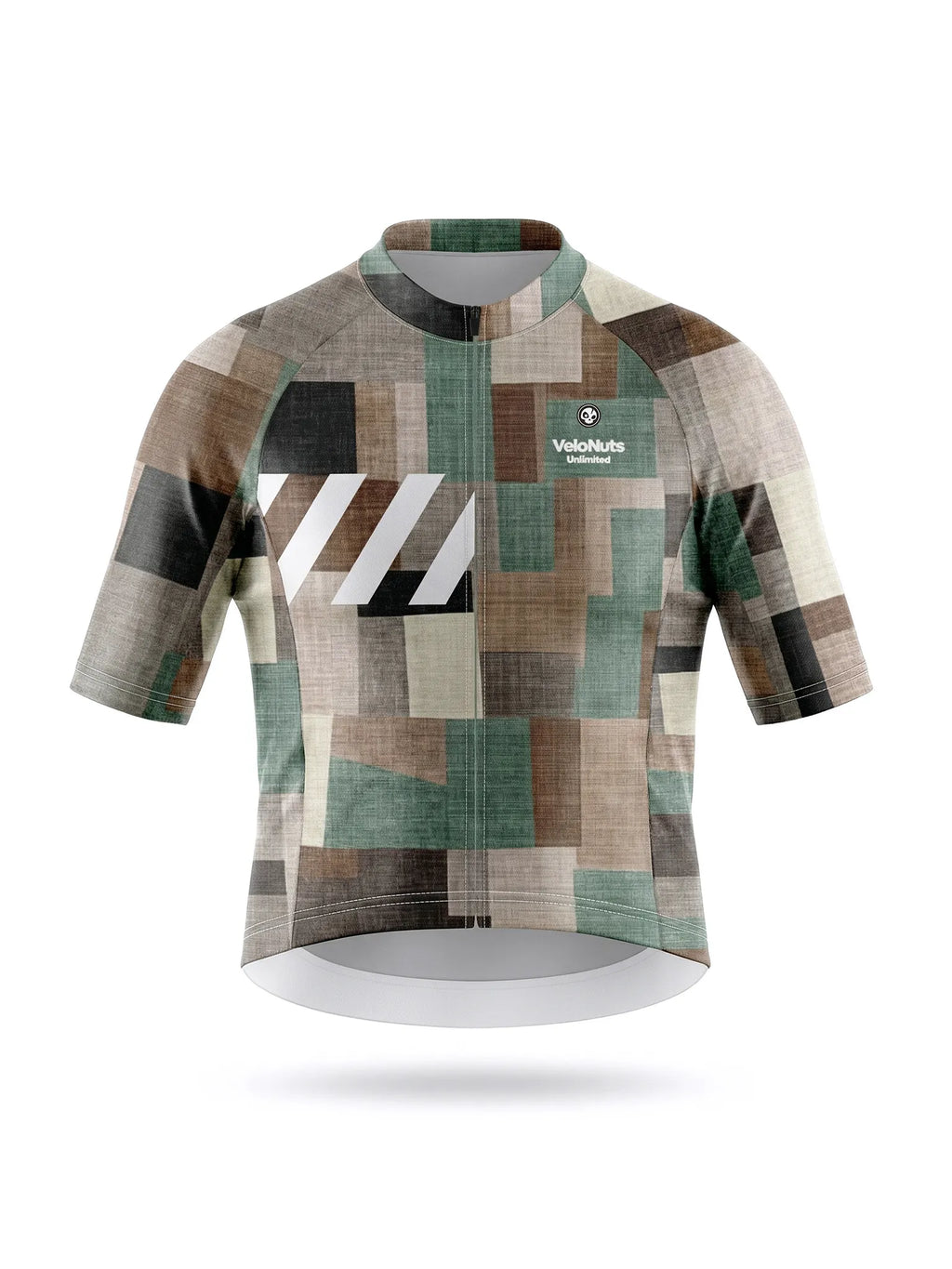 Herren-Radtrikot – Leinen-Patchwork