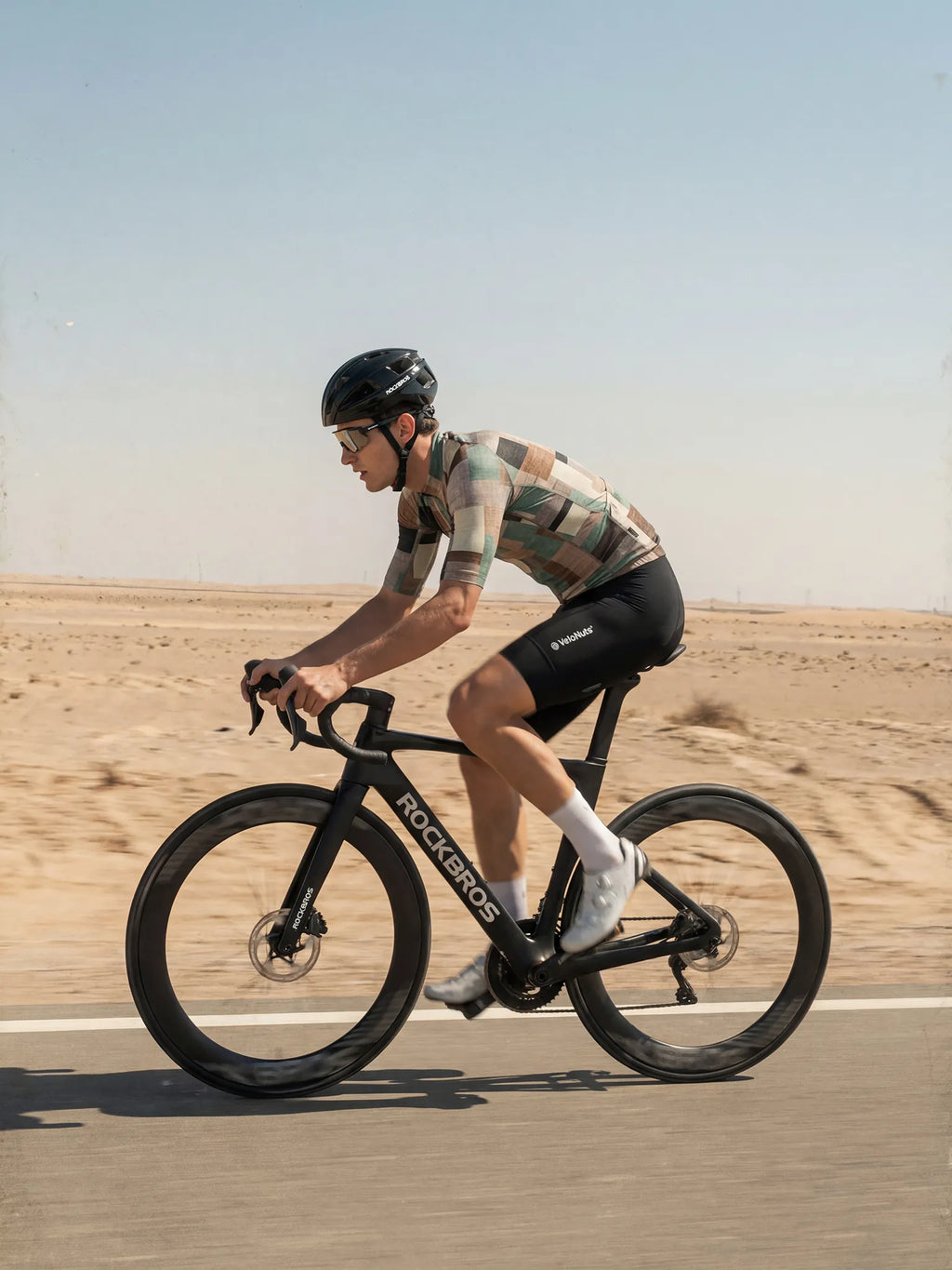 Herren-Radtrikot – Leinen-Patchwork