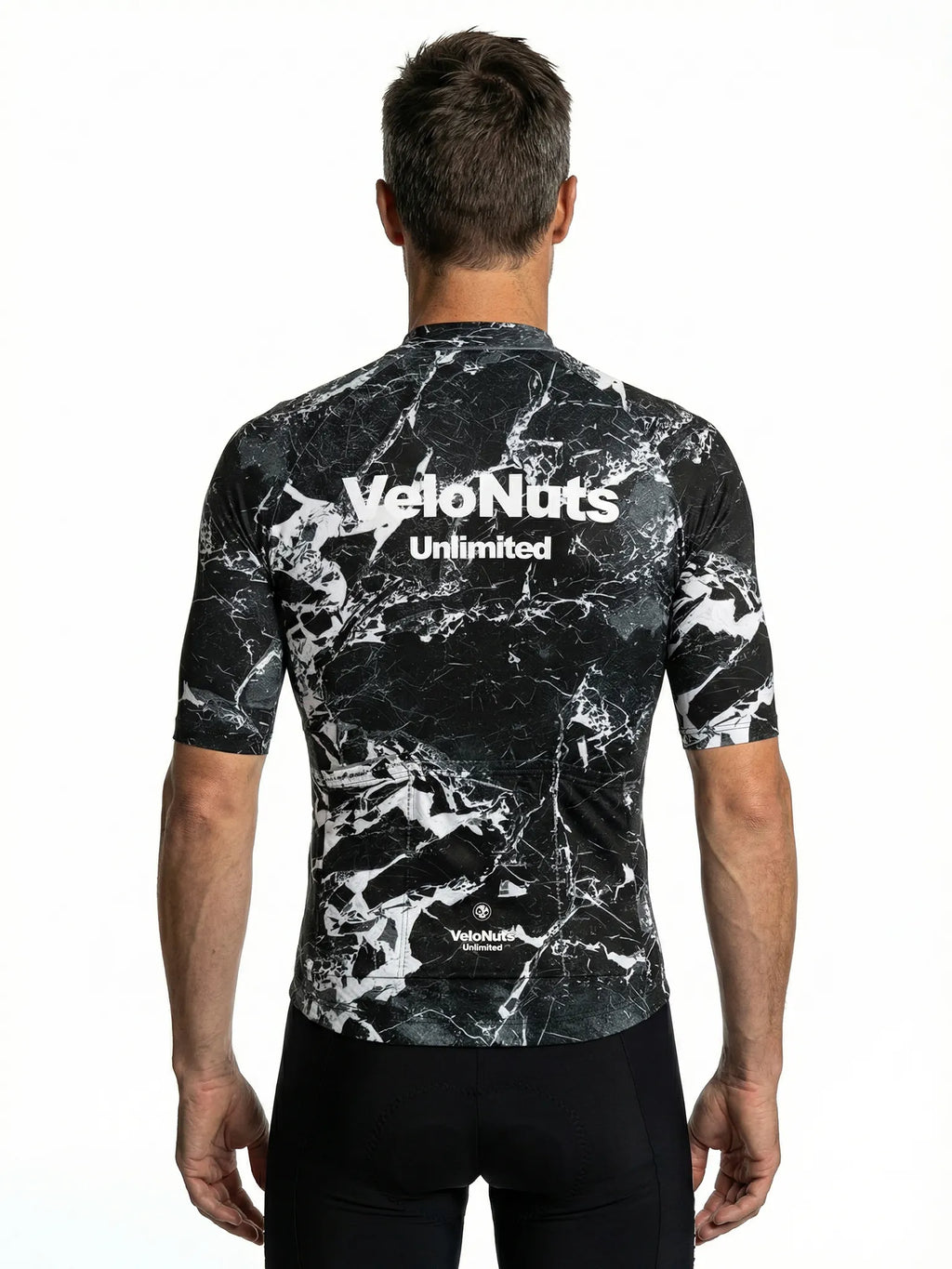 Men's Cycling Jersey-Noir Marble