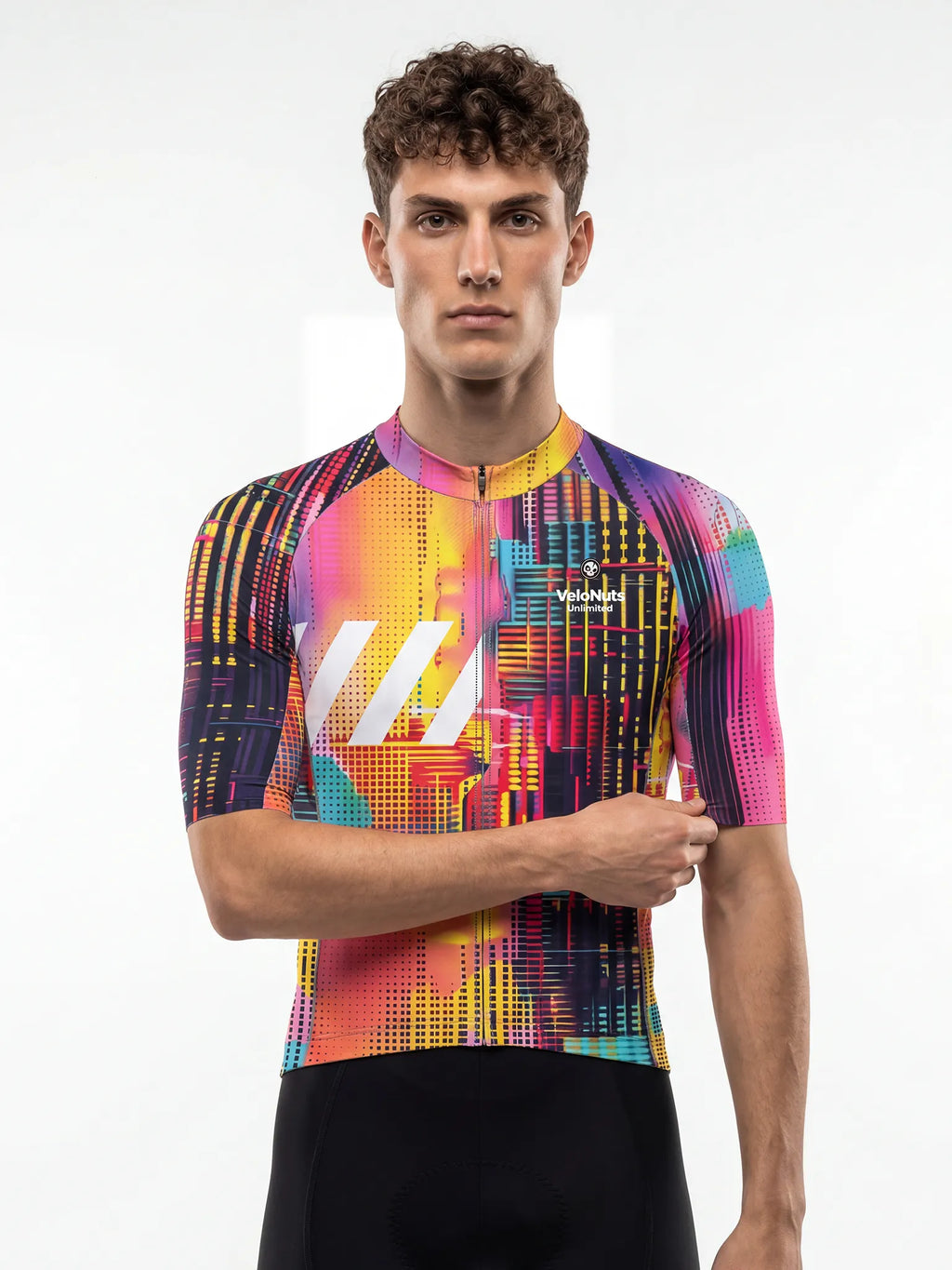 Men's Cycling Jersey-Pink Skyline
