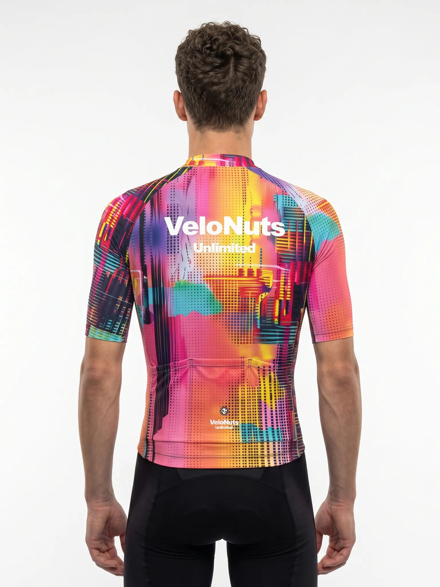Men's Cycling Jersey-Pink Skyline