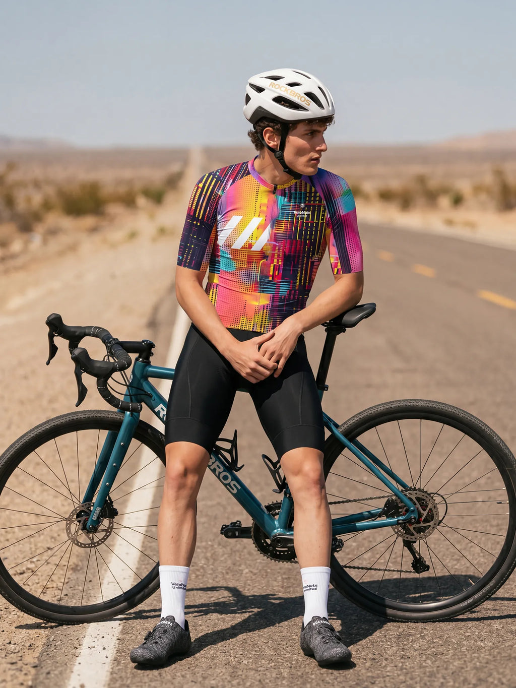 Men's Cycling Jersey-Pink Skyline
