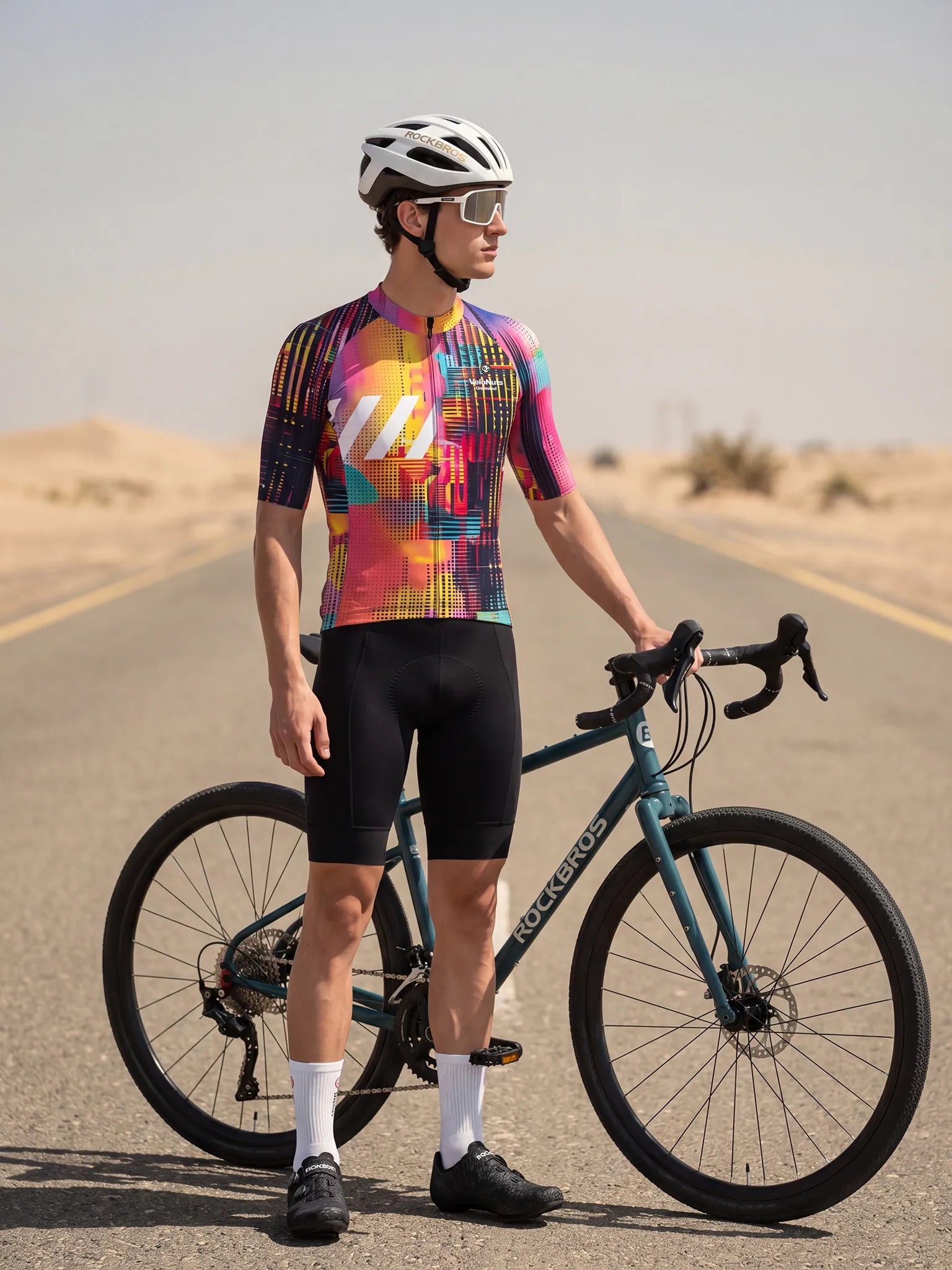 Men's Cycling Jersey-Pink Skyline