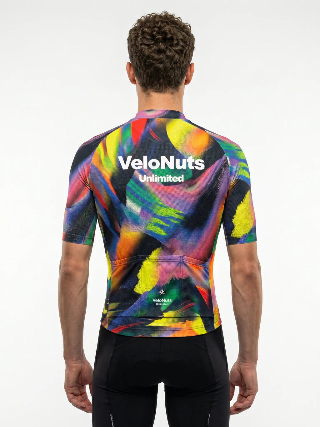 Men's Cycling Jersey-Vertical Glitch
