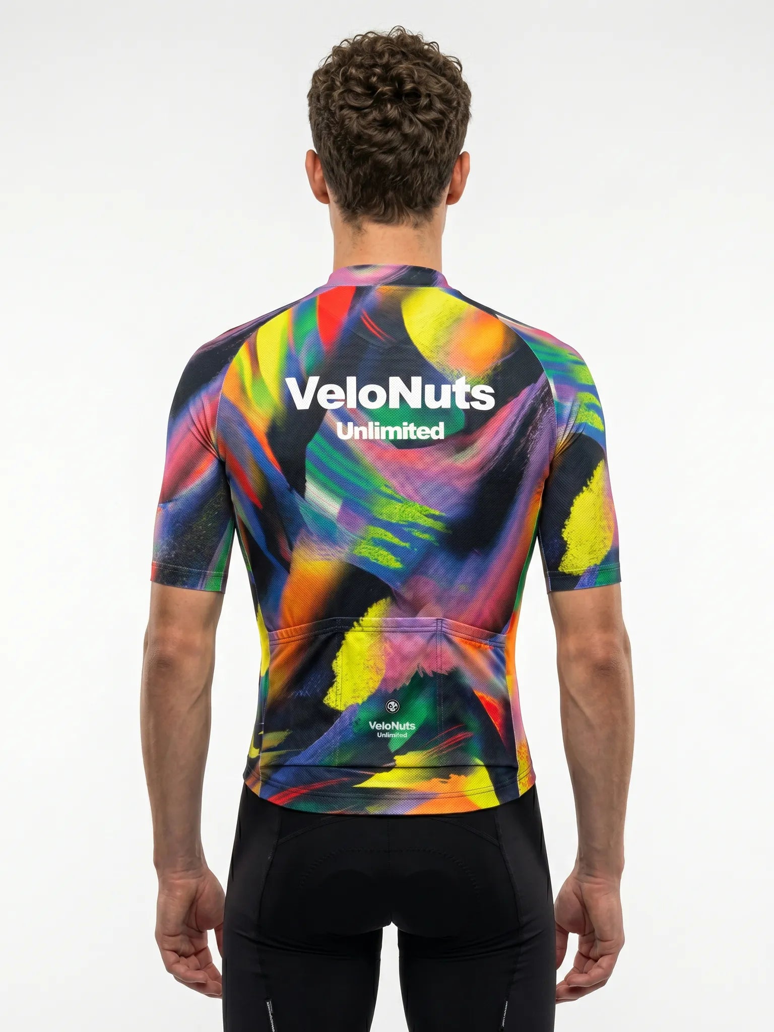 Men's Cycling Jersey-Vertical Glitch