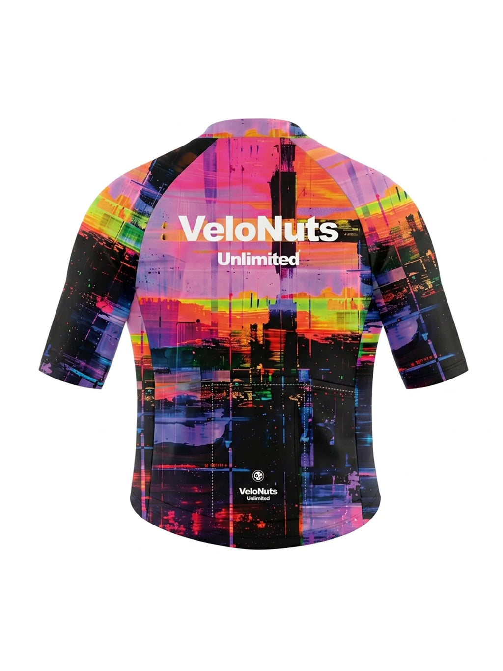 VeloNuts Men's Neon Skyline short sleeve cycling jersey for road cycling
