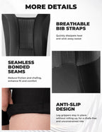 VeloNuts Women’s cycling bib shorts with breathable mesh straps, a cushioned Italian chamois, and anti-slip leg grippers.