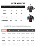 VeloNuts Women’s short sleeve cycling jersey with a tire-track print, breathable side panels and three rear pockets.