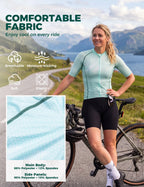 VeloNuts women's Iguana short sleeve cycling jersey with breathable fabric for road cycling