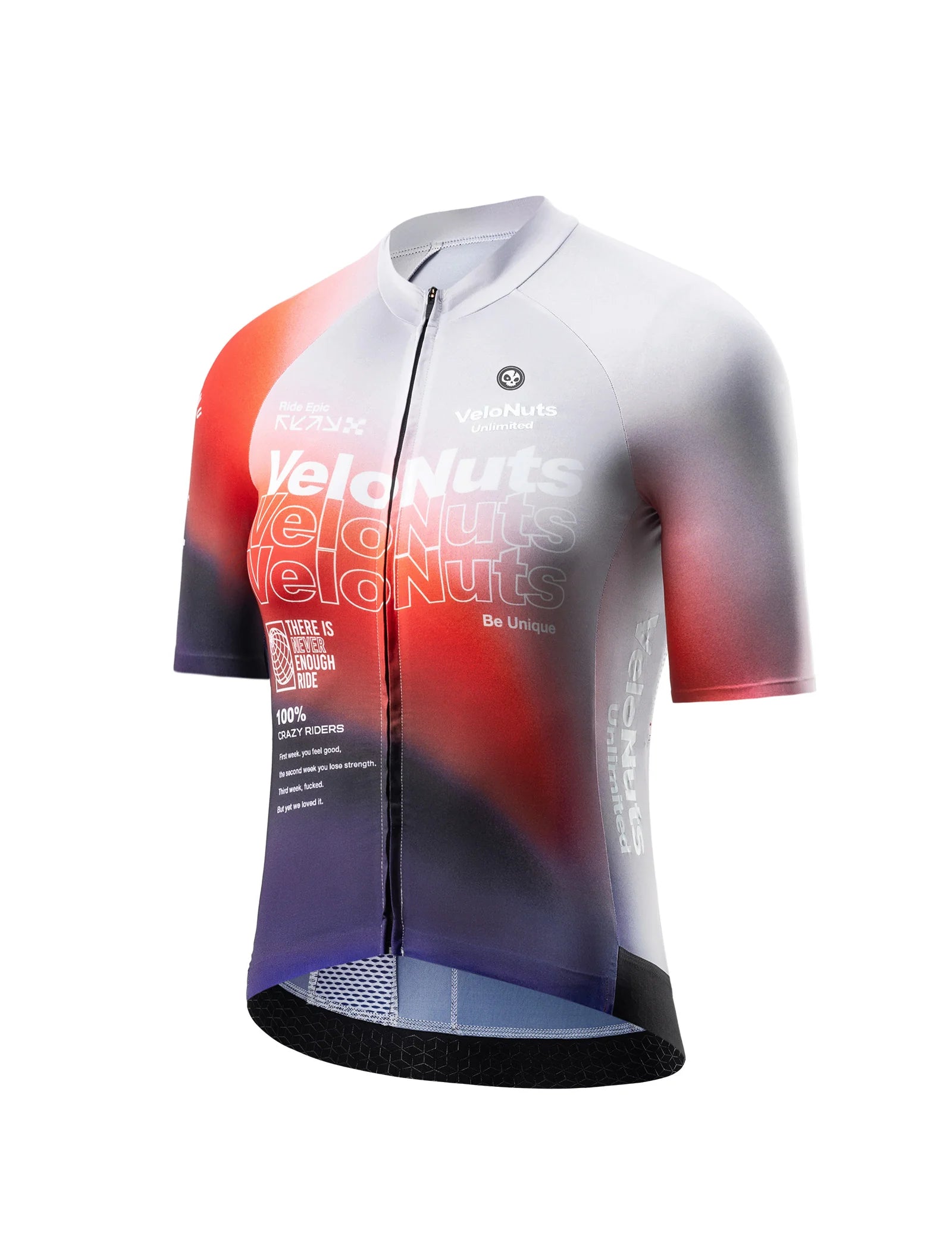 VELONUTS Women's Cloud Shadow Cycling Jersey with Dynamic Gradient Design